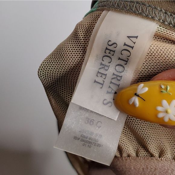 Victoria's Secret Green Pushup Padded Tankini Swim Top Underwire Bra Size 36C - Picture 5 of 5